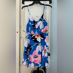 Express Blue Floral Mini Dress